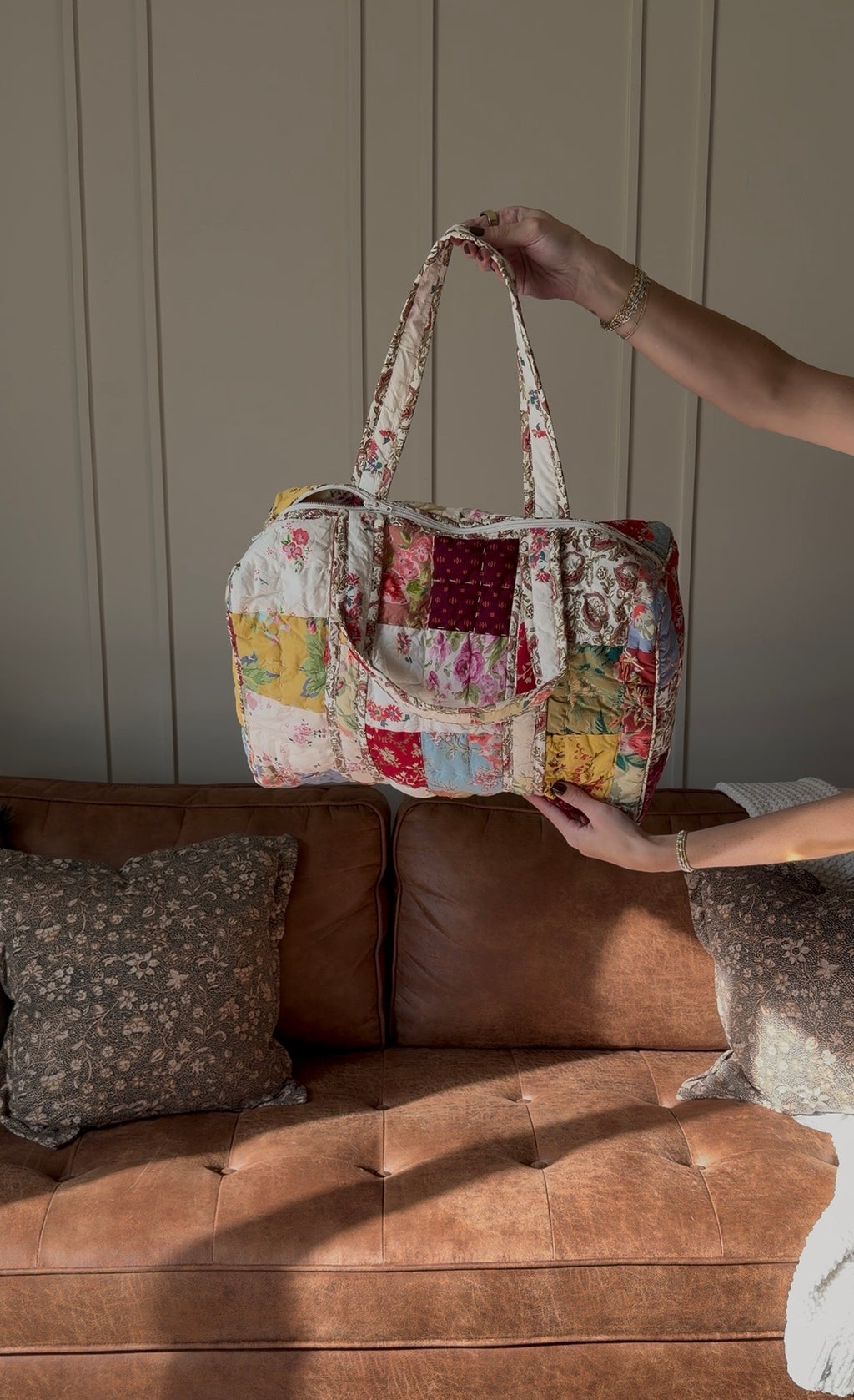 Vintage Patchwork Weekender
