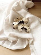 Oversized Brown & Cream Polka Dot Claw Clip