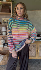 Rainbow Mockneck Sweater