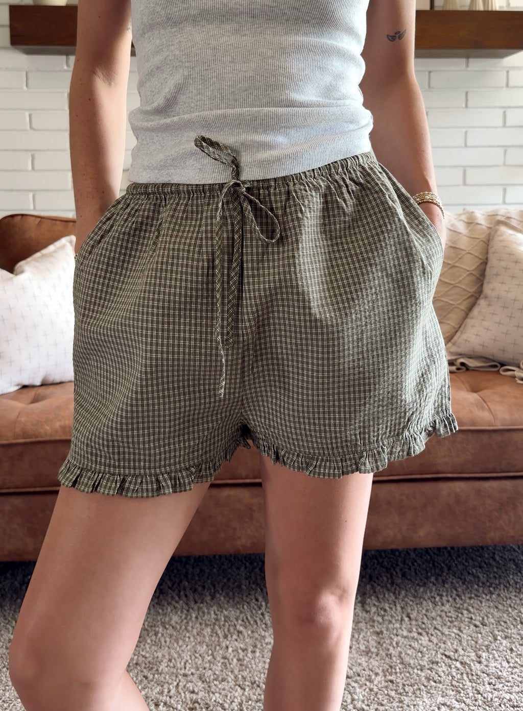 Picnic Olive Shorts
