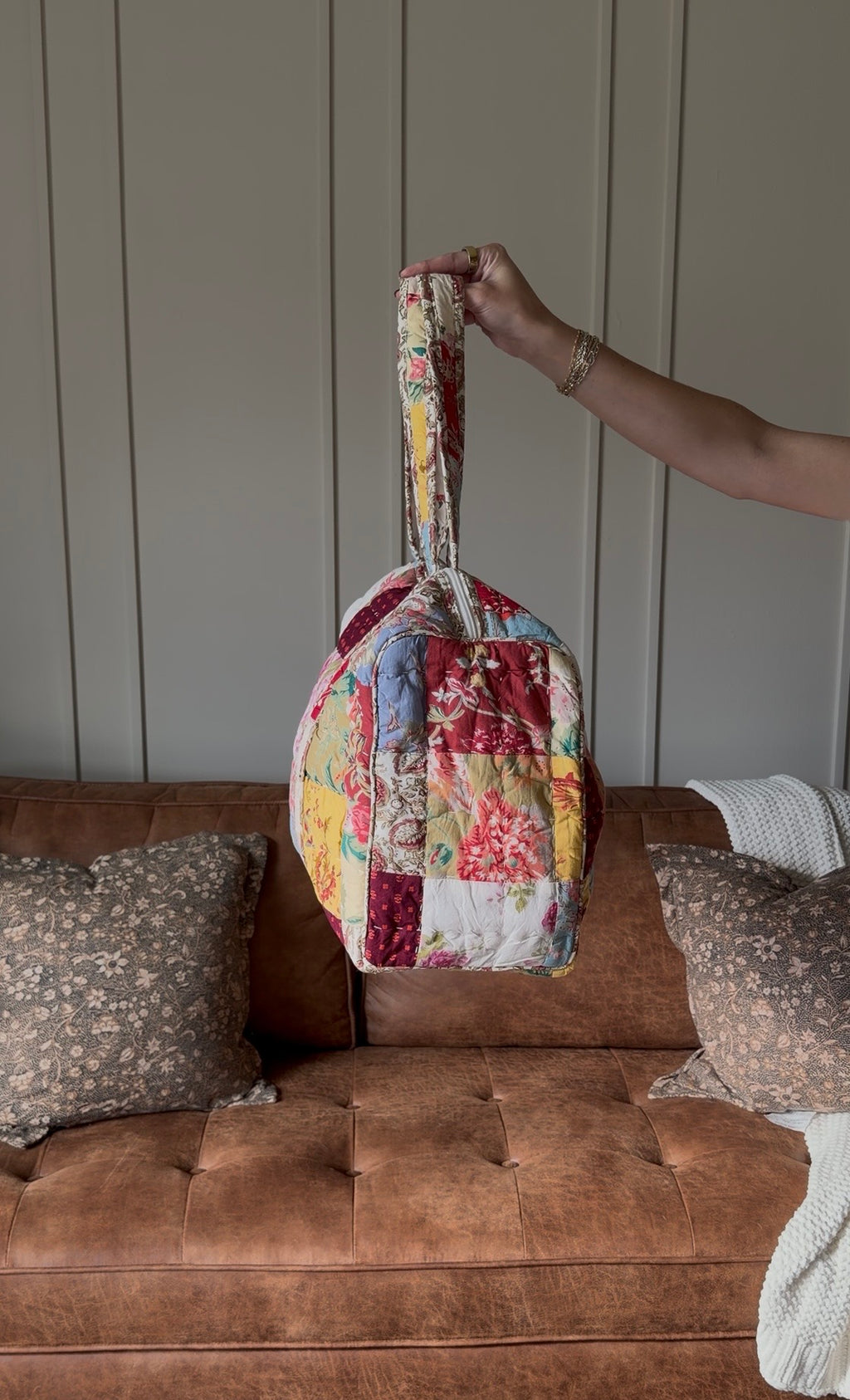 Vintage Patchwork Weekender