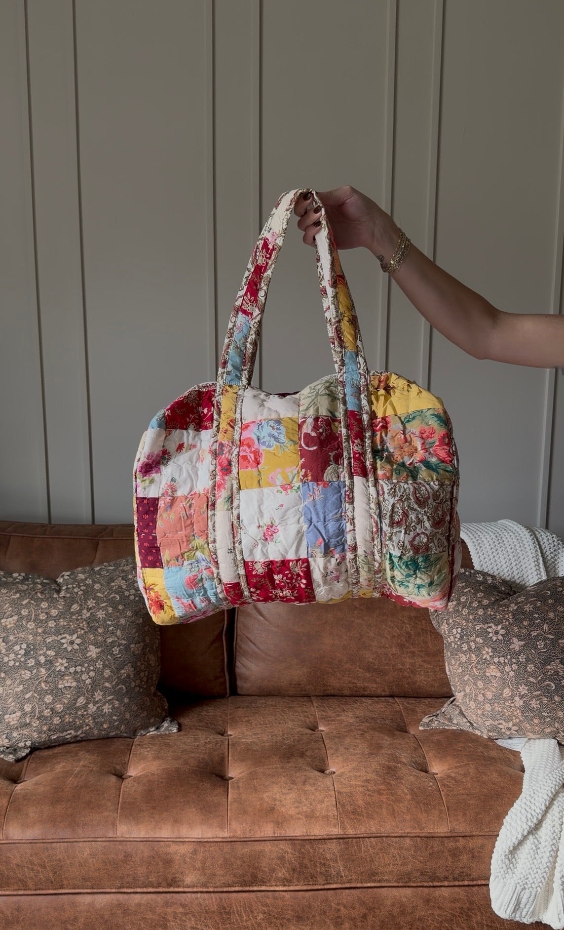 Vintage Patchwork Weekender