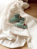 Oversized Blue Gingham Claw Clip