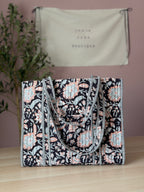 Black Floral Quilted Bag