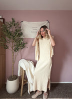 Sandstone Cardi and Dress Set