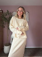 Sandstone Cardi and Dress Set